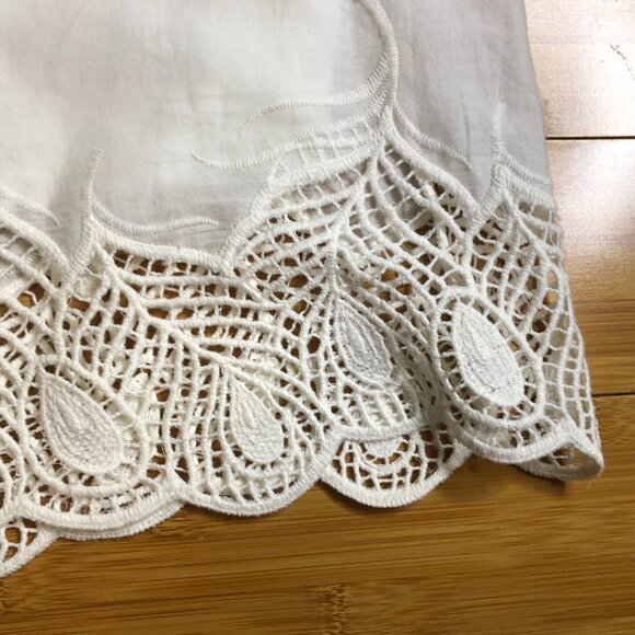 White Boho Cruise Wear Lace Off Shoulder Sun Dress NWT Large Light Weight - Picture 5 of 7